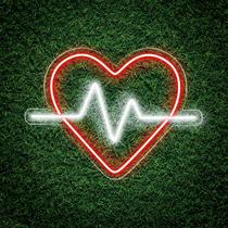 Painel Neon Led Coração Batida Casal Romantico Luminaria