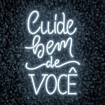 Painel Neon Led Cuide bem de você instagramavel Painel Neon Led Cuide bem de você instagramavel