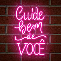 Painel Neon Led Cuide bem de você instagramavel