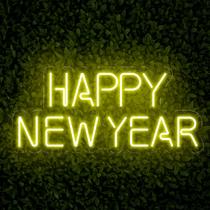 Painel Neon Led Happy New Year festa decoraçõao Painel Neon Led Happy New Year festa decoraçõao