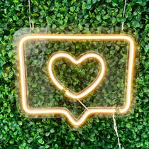 Painel Neon Led Like Instagram iluminação Branco Quente 30cm Painel Neon Led Like Instagram iluminação Branco Quente 30cm