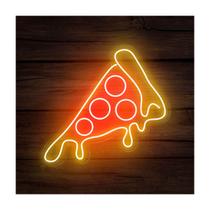 Painel Neon led Pizza Pizzaria Comida Decoração