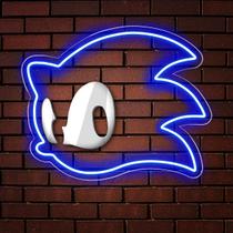 Painel Neon Led Sonic Decoração Festa Menino Video Game Painel Neon Led Sonic Decoração Festa Menino Video Game