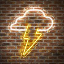 Painel Neon Led Trovão Raio Luminoso Festa Balada Decorativo