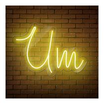 Painel Neon Led Um Escrita luminosa