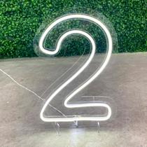 Painel Neon Numero Dois 2 Instagram Iluminação Branco 50 Cm Painel Neon Numero Dois 2 Instagram Iluminação Branco 50 Cm