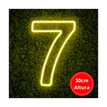 Painel Neon Numero sete 7 Instagram Iluminação 30 Cm Painel Neon Numero sete 7 Instagram Iluminação 30 Cm