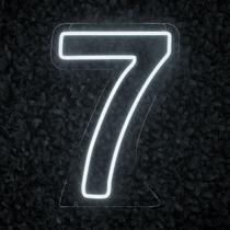 Painel Neon Numero Sete 7 Instagram Iluminação Branco 50cm