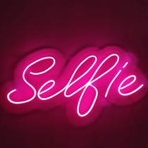 Painel Neon Selfie Iluminação Rosa 60 X 30cm Com Controle