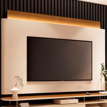 Painel Nobre com LED TV até 85 Polegadas em Off White/Cinamomo G26 - HB Móveis