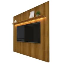 Painel Nobre Sem Nicho 185cm para Tv Até 75 Polegadas com Led Gelius Cor Naturale
