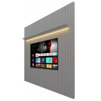 Painel Nobre Sem Nicho 230cm para TV até 85 Polegadas com LED Gelius Cor Cinza Painel Nobre Sem Nicho 230cm para TV até 85 Polegadas com LED Gelius Cor Cinza