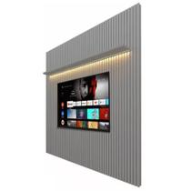 Painel Nobre Sem Nicho 230cm para Tv Até 85 Polegadas com Led Gelius Cor Cinza Painel Nobre Sem Nicho 230cm para Tv Até 85 Polegadas com Led Gelius Cor Cinza