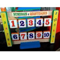 Painel Numerais e Quantidades Giratório - Madeira