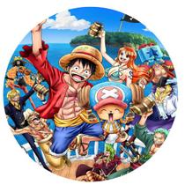 Painel OnePiece Festa Redondo Tecido Sublimado 50x50 Painel OnePiece Festa Redondo Tecido Sublimado 50x50