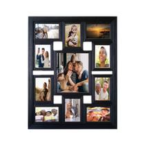 Painel P/ 11 Fotos, 1 20x25 E 10 10x15 Mural,quadro.(Preto)