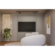 Painel p/ Banheiro até 75 Pol Modular 1.8 Ripado 180x250cm Gris Fosco - Linea Brasil