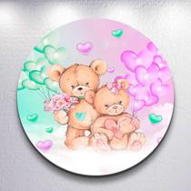 Painel p/ Festa Chá Revelação Redondo Capa Sublimada Tamanhos Grande e Mini Decoração Diversa