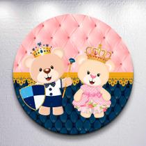 Painel p/ Festa Chá Revelação Redondo Capa Sublimada Tamanhos Grande e Mini Decoração Diversa Painel p/ Festa Chá Revelação Redondo Capa Sublimada Tamanhos Grande e Mini Decoração Diversa