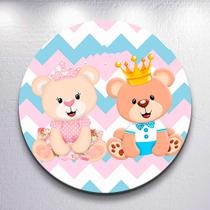 Painel p/ Festa Chá Revelação Redondo Capa Sublimada Tamanhos Grande e Mini Decoração Diversa Painel p/ Festa Chá Revelação Redondo Capa Sublimada Tamanhos Grande e Mini Decoração Diversa