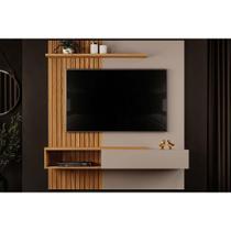 Painel p/ TV Casal Tito até 65 Polegadas Griz/Carvalho - DJ Móveis