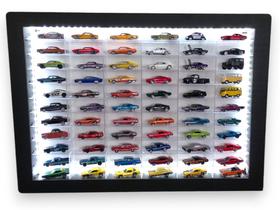 Painel Para 66 Nichos Pintado Hot Wheels 1:64 Com Tampa Transparente