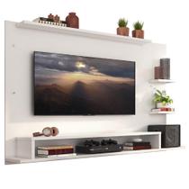 Painel Para Até 60 Polegadas Madesa Alfa Com Prateleiras E Nichos - Branco Branco