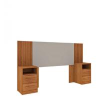Painel para Cama Box Casal Ripado Barcelona 4 Gavetas TCIL Móveis Painel para Cama Box Casal Ripado Barcelona 4 Gavetas TCIL Móveis