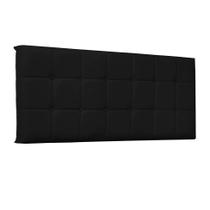 Painel para Cama Box Casal Verona Poliuretano Preto