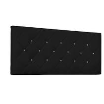 Painel para Cama Box Solteiro Tânia Poliuretano Preto