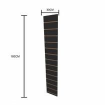 Painel para ganchos, ideal para lojas preto 180(A)x30(C)cm sem ganchos