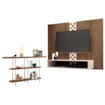 Painel Para Home Suspenso Form Com Aparador Infinity Castanho Hb Móveis Painel Para Home Suspenso Form Com Aparador Infinity Castanho Hb Móveis