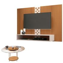 Painel Para Home Suspenso Form Com Mesa De Centro Sky Com Tampo De Vidro Cinamomo Off White Hb Móveis Painel Para Home Suspenso Form Com Mesa De Centro Sky Com Tampo De Vidro Cinamomo Off White Hb Móveis