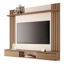 Painel Para Home Suspenso Solus Castanho Off White Hb Móveis Painel Para Home Suspenso Solus Castanho Off White Hb Móveis