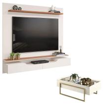 Painel Para Levi Off White Freijó E Mesa De Centro Petri Off White - Dj Móveis Painel Para Levi Off White Freijó E Mesa De Centro Petri Off White - Dj Móveis