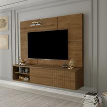 Painel para Sala de Tv Rivoli até 75" com Prateleira e Porta de Correr - Malbec