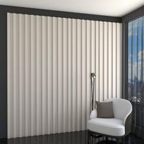 Painel para TV 100% Mdf Ripado Decoração Off White - Panorama Móveis Painel para TV 100% Mdf Ripado Decoração Off White - Panorama Móveis