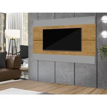 Painel para Tv 180 X 128 Cm Mdp Berlim Cinza/Nature