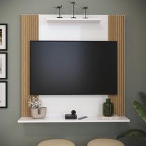 Painel Para TV 32 Sala Quarto Ripado C/ Prateleira Suspenso