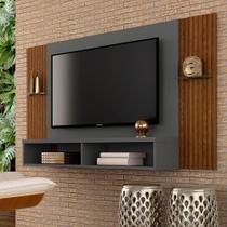 Painel Para Tv 43" Alasca Com Nicho Graf/fr Ripado - Móveis Arapongas - A Móveis Arapongas