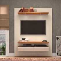 Painel para TV 55 Polegadas com Led Spot 100% MDF Porta Espelhada