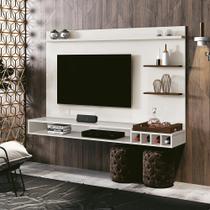 Painel para TV 55 Polegadas Palladium Off White 180 cm - Lucas Home