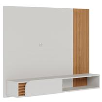 Painel Para Tv 60 Pol Bancada Suspensa 160cm Mayer C04 Off White Matte Freijó - Lyam Decor Painel Para Tv 60 Pol Bancada Suspensa 160cm Mayer C04 Off White Matte Freijó - Lyam Decor