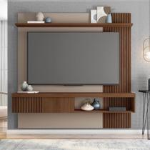 Painel para TV 65" 180CM MDP Ripado Luana Fendi Havana D'Rossi Painel para TV 65" 180CM MDP Ripado Luana Fendi Havana D'Rossi
