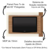 Painel Para Tv 65" 180cm Off White Off White