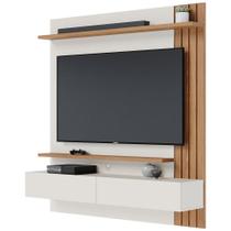 Painel Para TV 65 Pol com Bancada Suspensa 150cm Will C04 Off White Matte Freijó - Lyam Decor