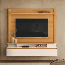 Painel Para TV 65 Pol com Bancada Suspensa 181cm Áquila B01 Cinamomo Off White - Lyam Decor Painel Para TV 65 Pol com Bancada Suspensa 181cm Áquila B01 Cinamomo Off White - Lyam Decor