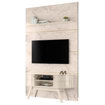 Painel para TV 65 Pol com Rack Bancada 154cm Tyrone M01 Calacata/Off White - Mpozenato