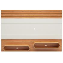 Painel Para TV 65 Pol Suspenso 220cm 2 Nichos Hexagon D03 Off White Freijó - Lyam Decor Painel Para TV 65 Pol Suspenso 220cm 2 Nichos Hexagon D03 Off White Freijó - Lyam Decor