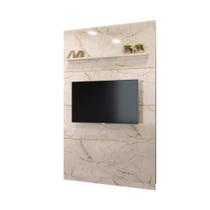 Painel para TV 65 Polegadas 154cm Piso ao Teto Logus M01 Calacata/Off White - Mpozenato